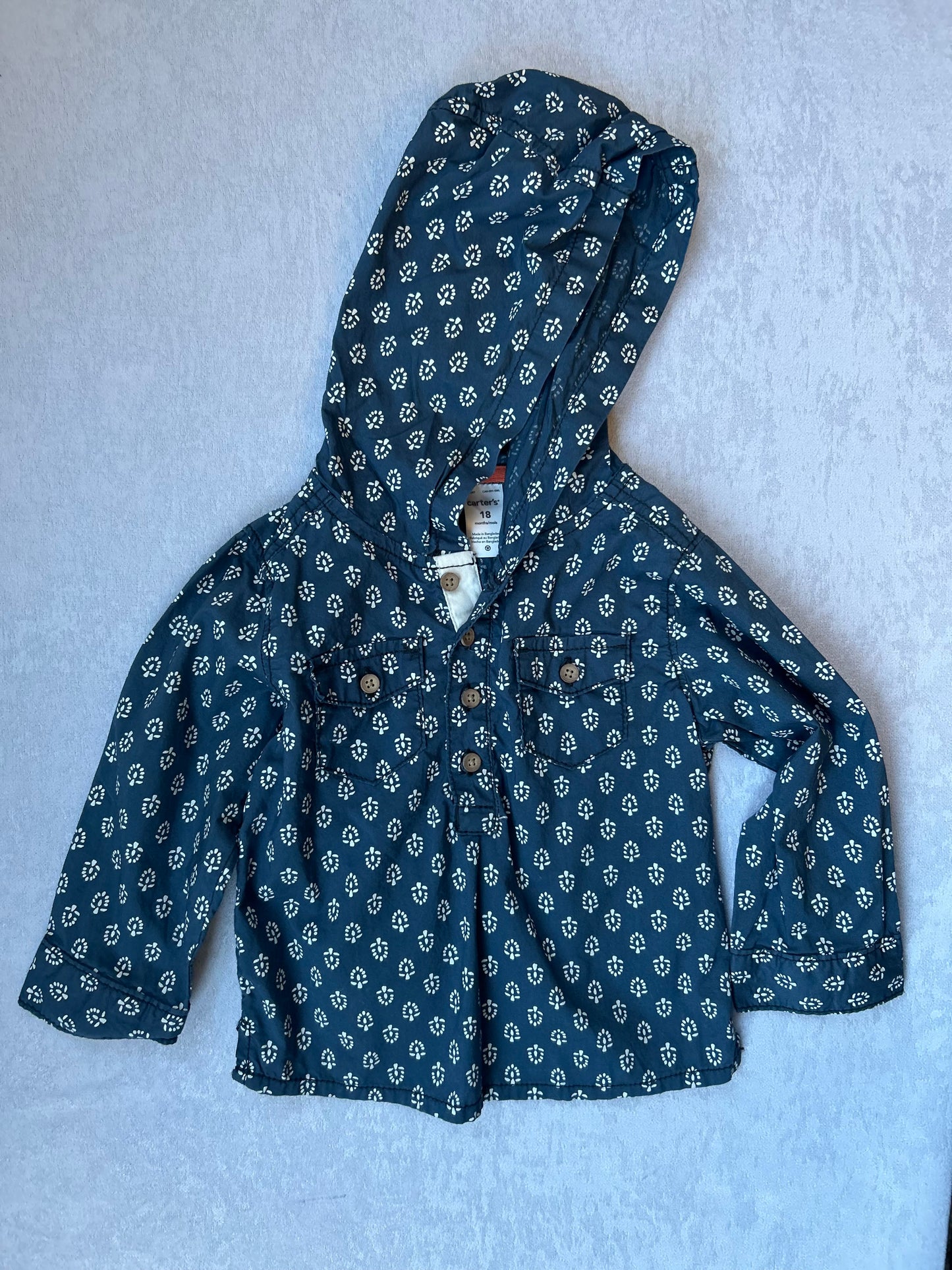 Navy Hooded Shirt | Carter's