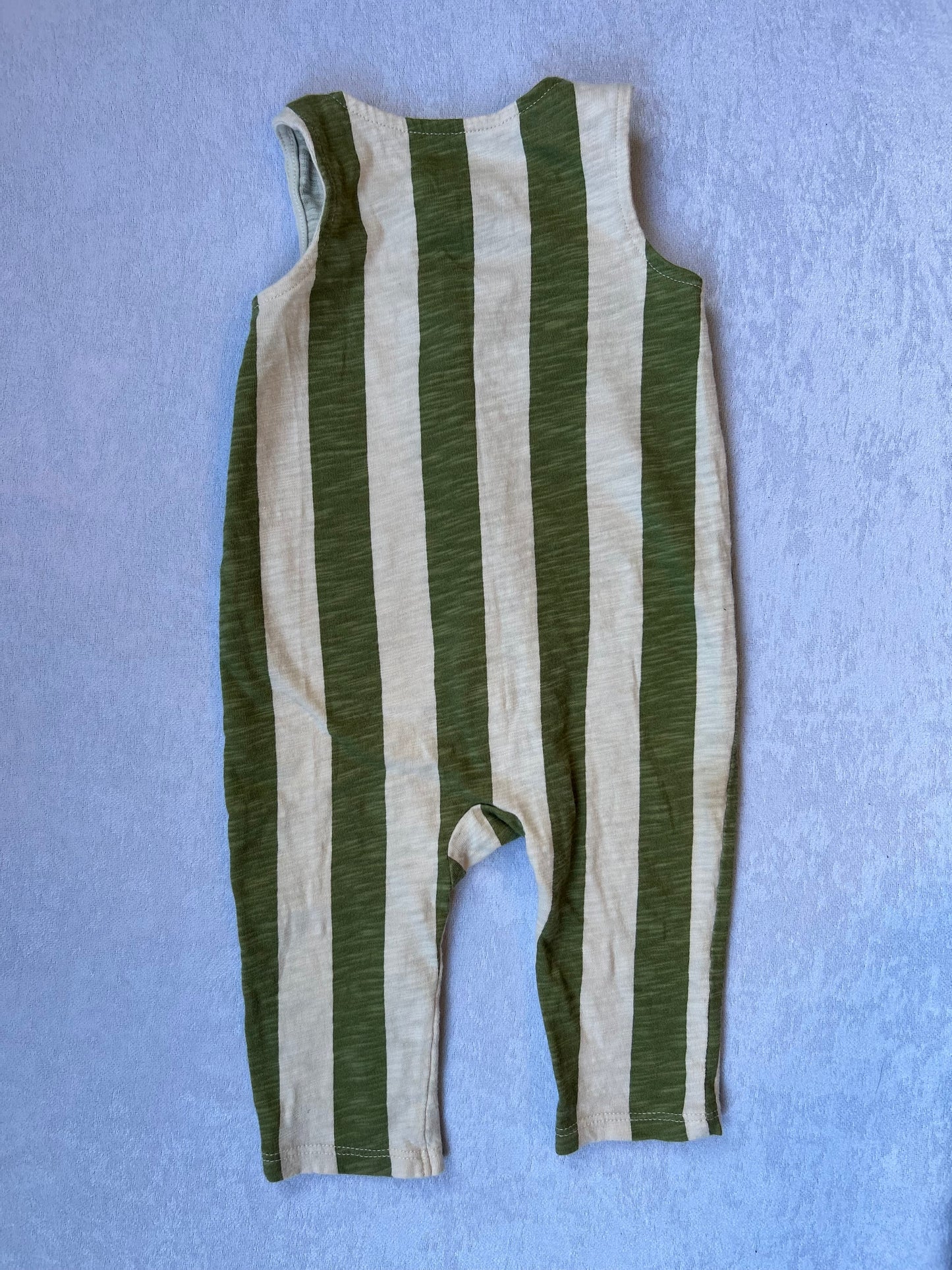 Green Striped Romper