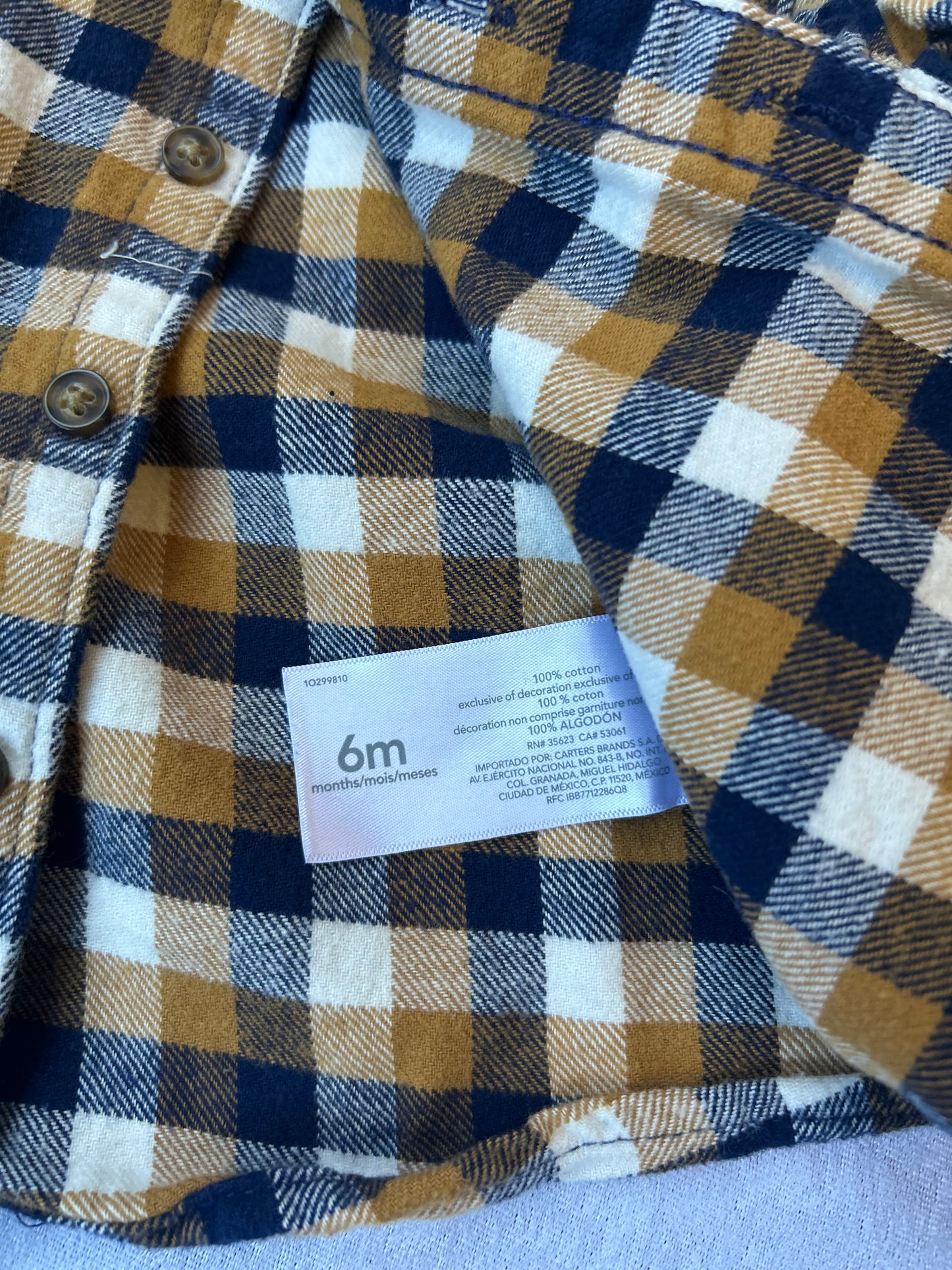 Navy & Gold Flannel | Carter's