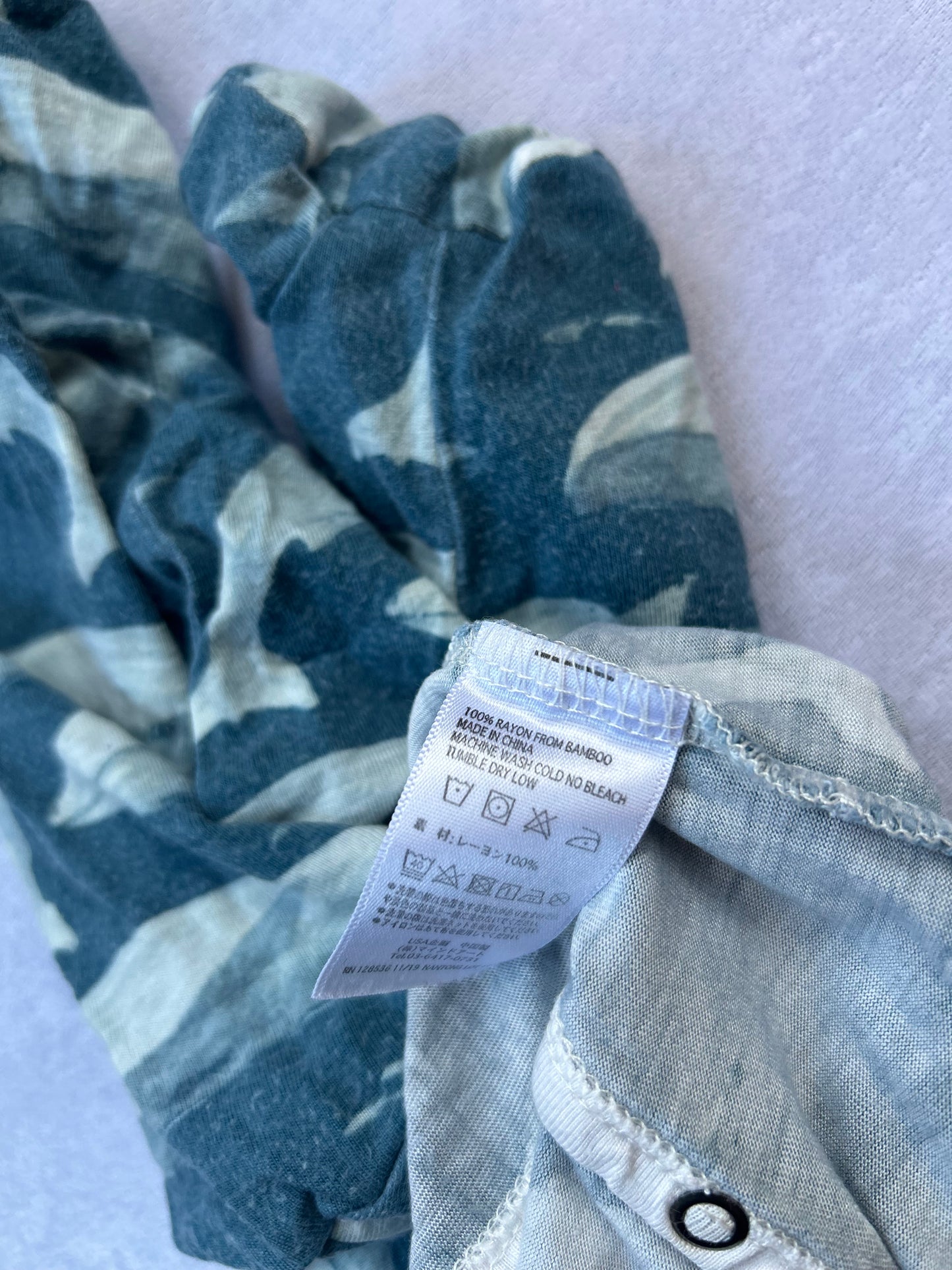 Whale Bamboo Footed Sleeper