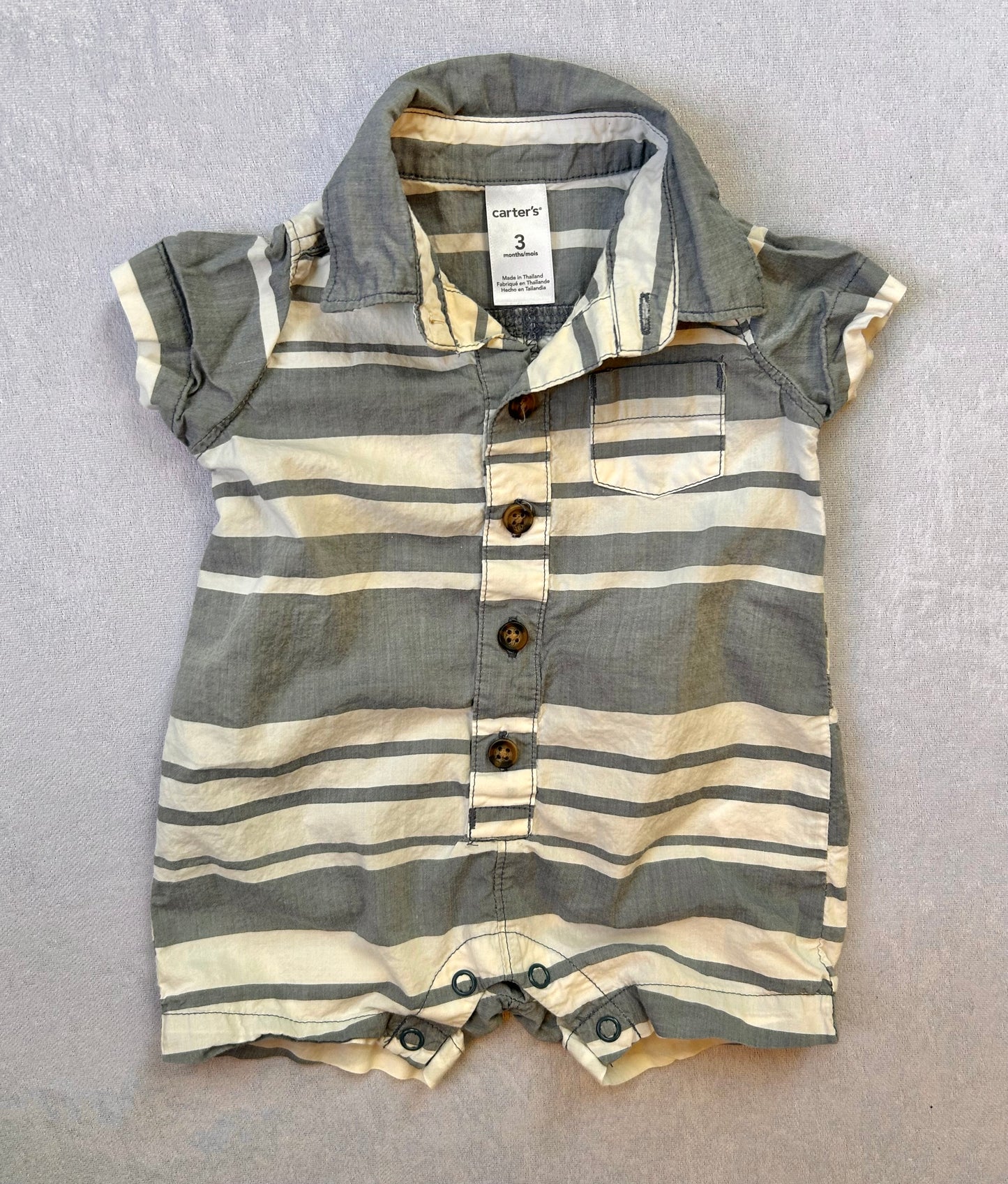 Striped Collared Romper | Carter’s