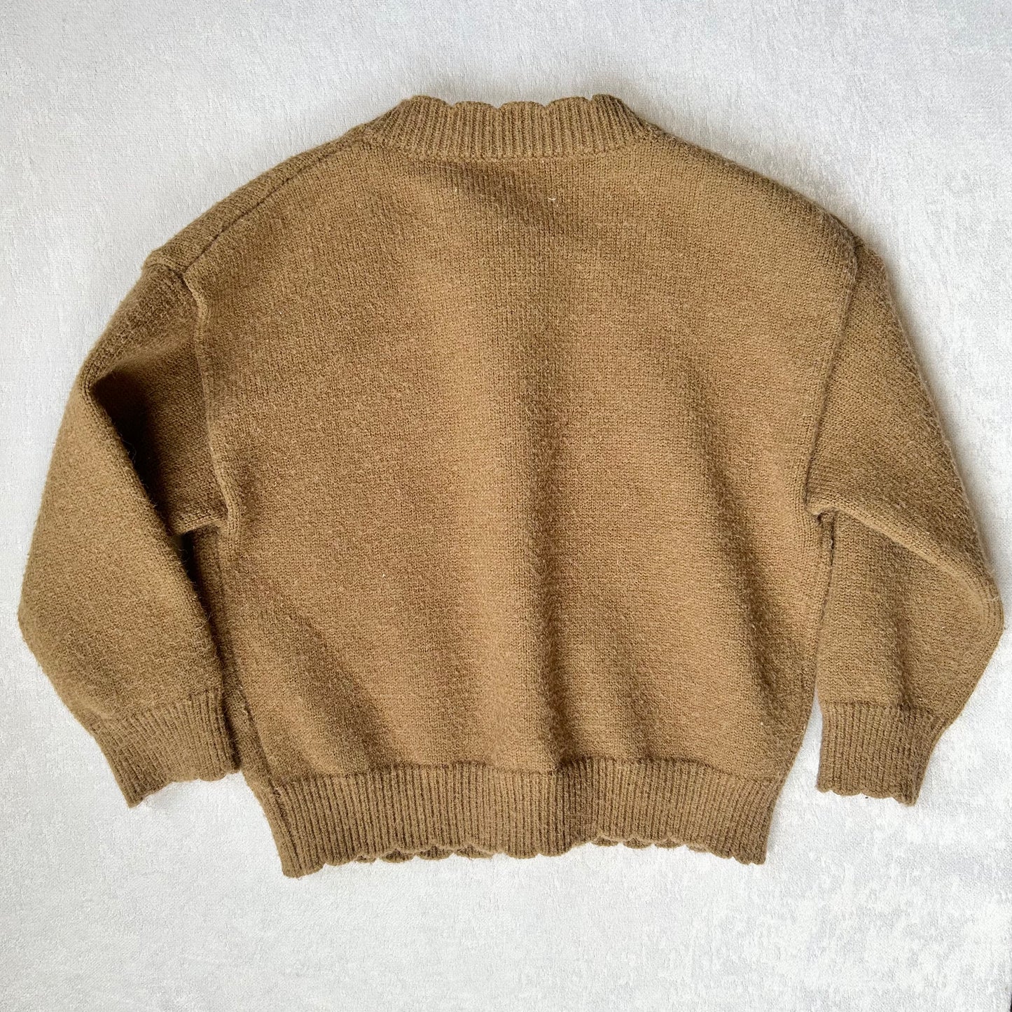 Brown Embroidered Cardigan