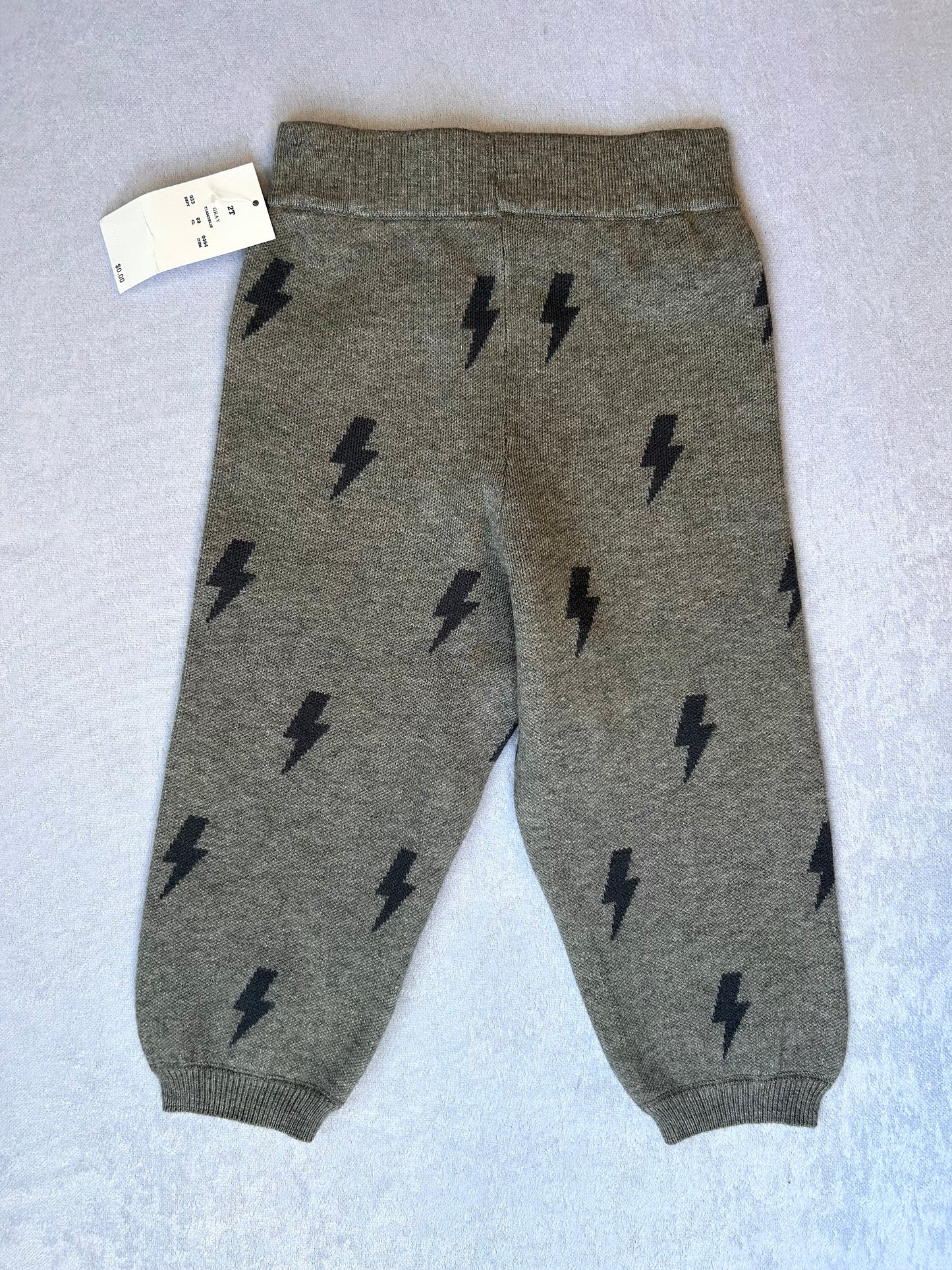 Gray Lightning Bolt Pants | Grayson Mini