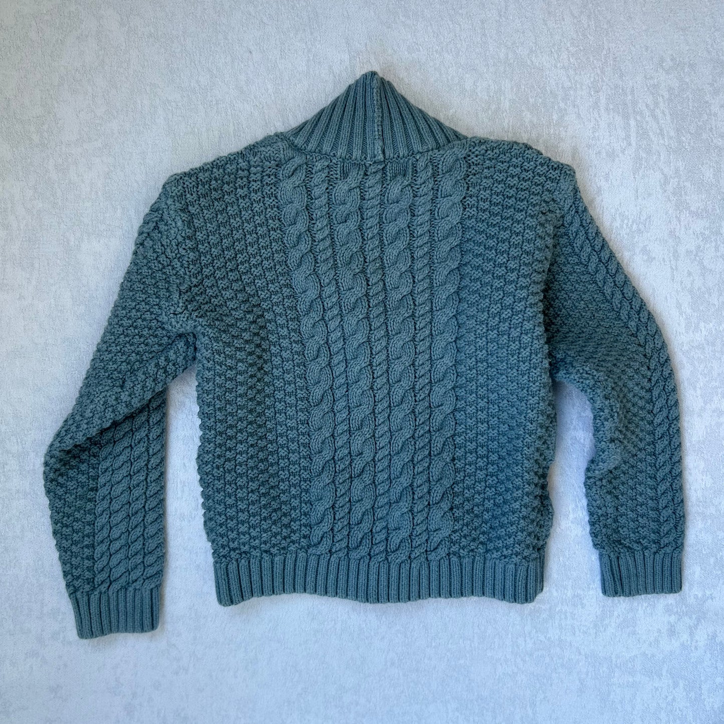 Blue Cable Knit Sweater | Mango Kids