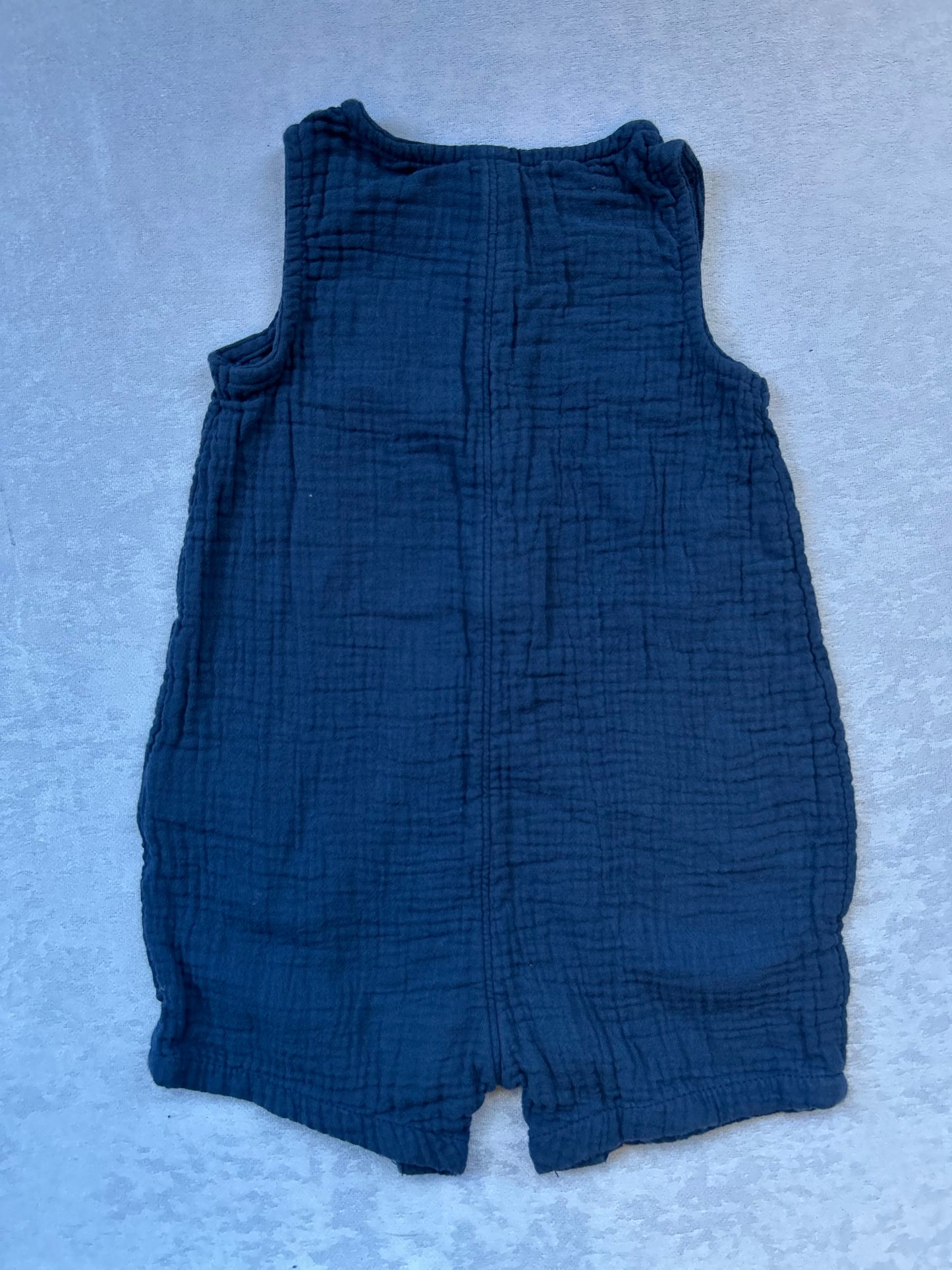 Blue Cotton Romper