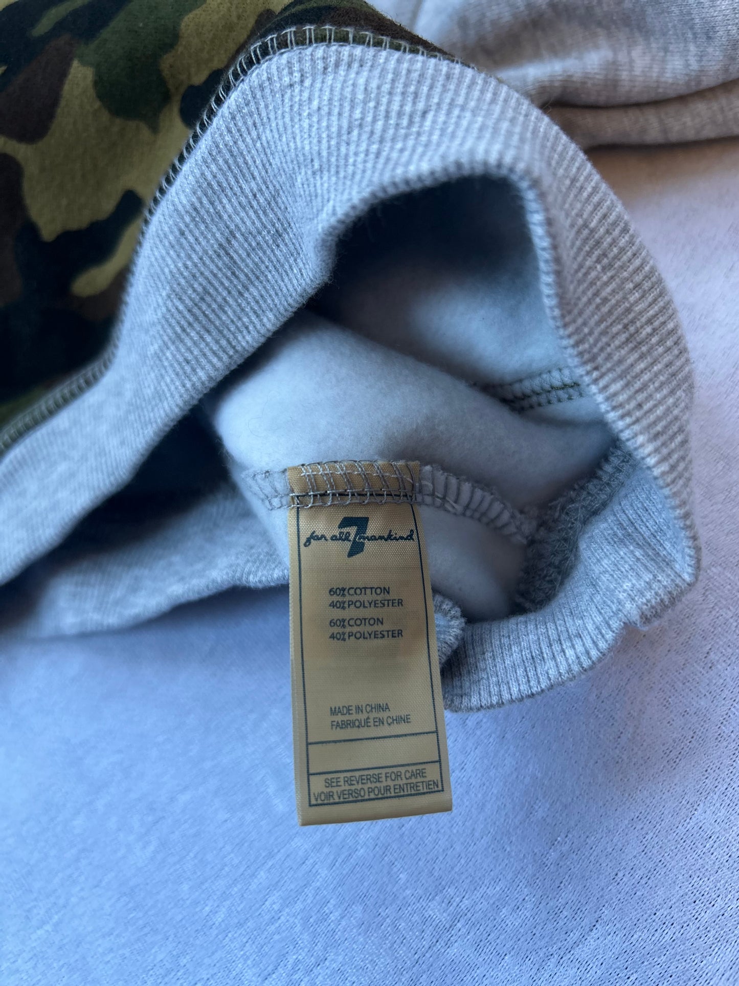 Gray Camo Crew Neck Sweatshirt | 7 For All Mankind