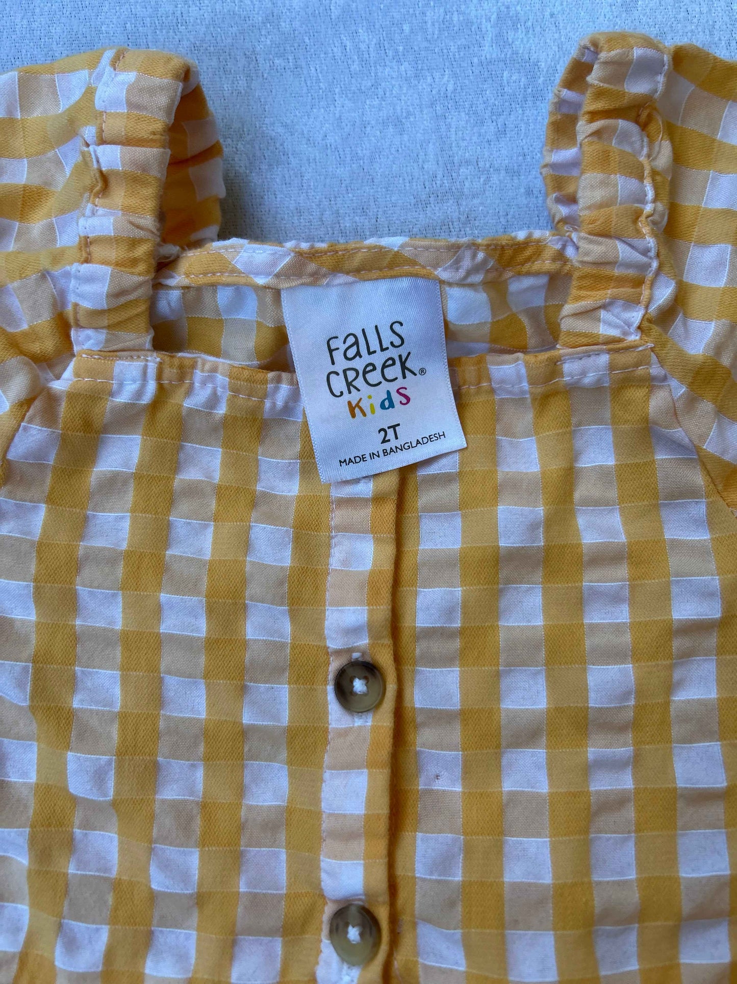 Yellow Gingham Dress | Falls Creek