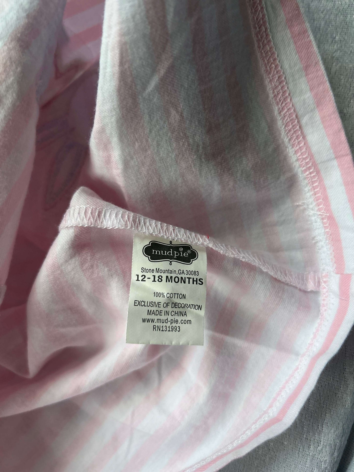 Striped Bunny Dress | Mudpie