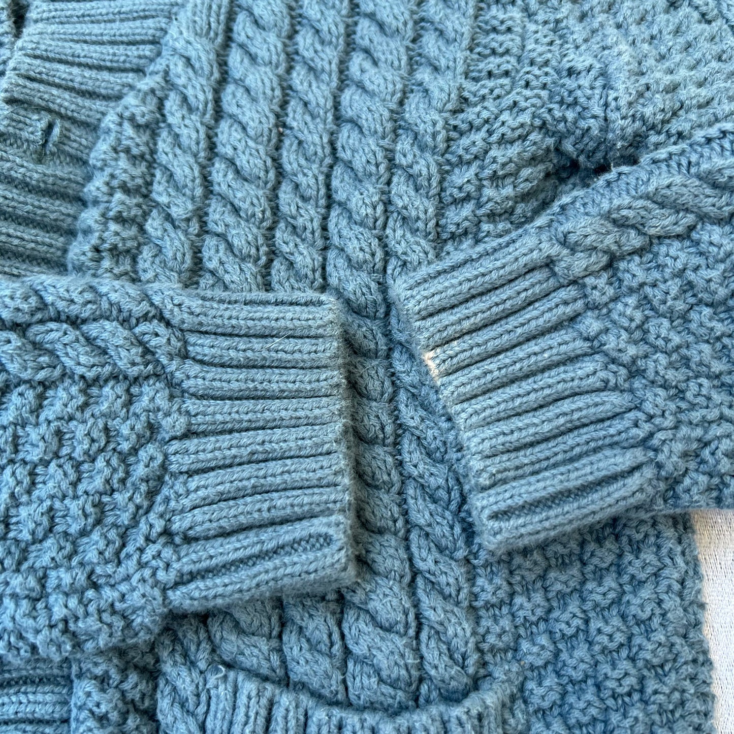 Blue Cable Knit Sweater | Mango Kids