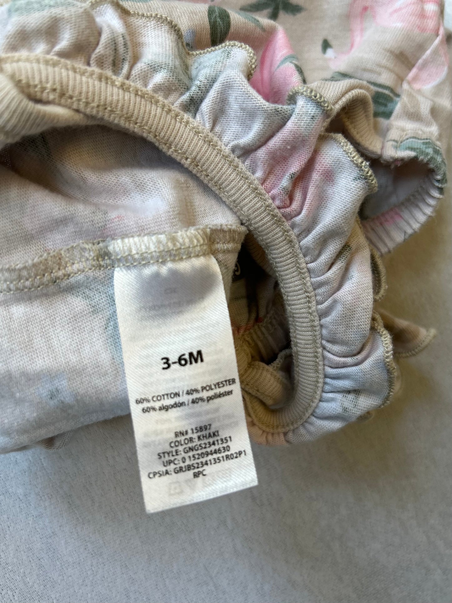 Cream & Pink Flamingo Romper
