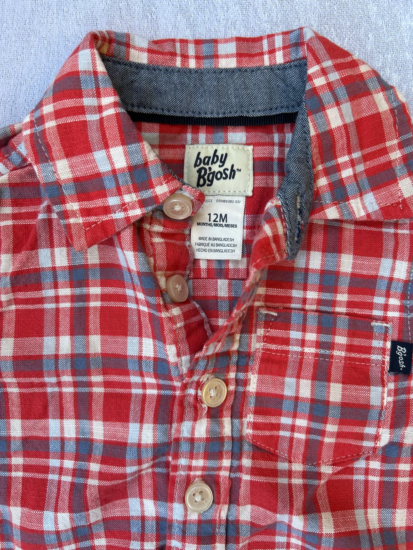 Red Plaid Button Up Shirt