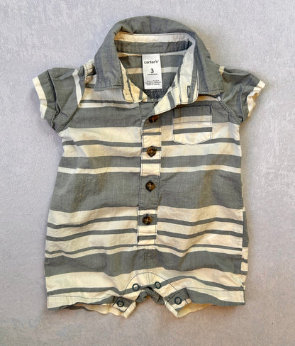 Striped Collared Romper | Carter’s