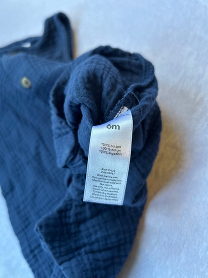 Blue Cotton Romper