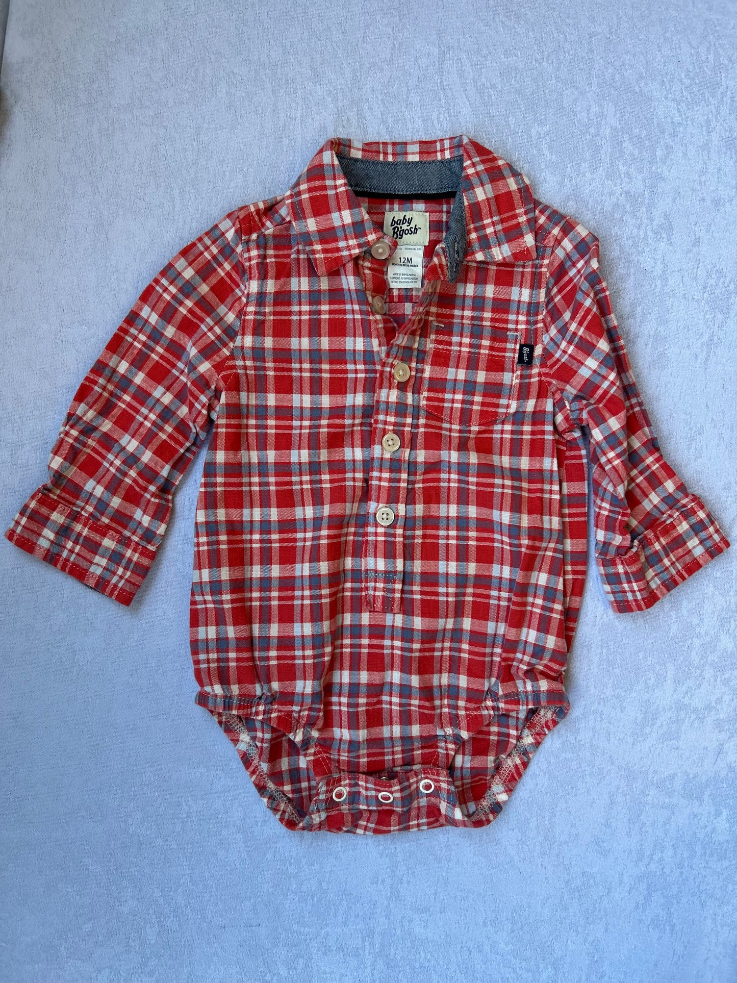 Red Plaid Button Up Shirt