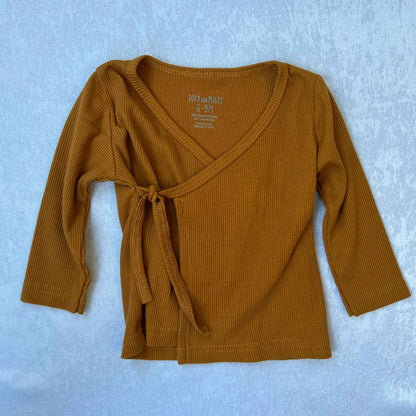 Brown Kimono Wrap Shirt | Zoey & Miles