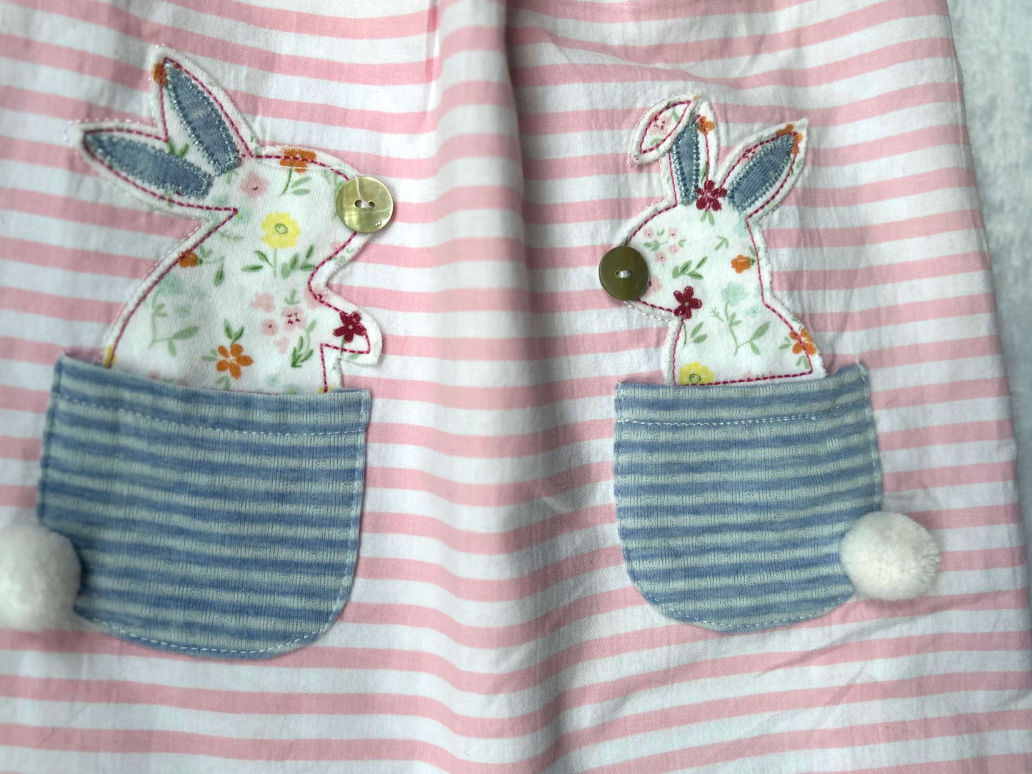 Striped Bunny Dress | Mudpie